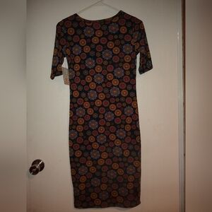 LuLaRoe Long Sleeve Dress with Colorful Mandala Pattern